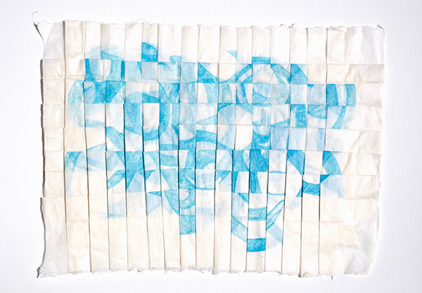 Mia O  Ripples 2020 10.6 x 14.3" mokuhanga