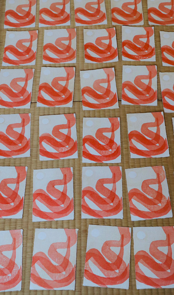 Mia O printing in Tokyo, Japan