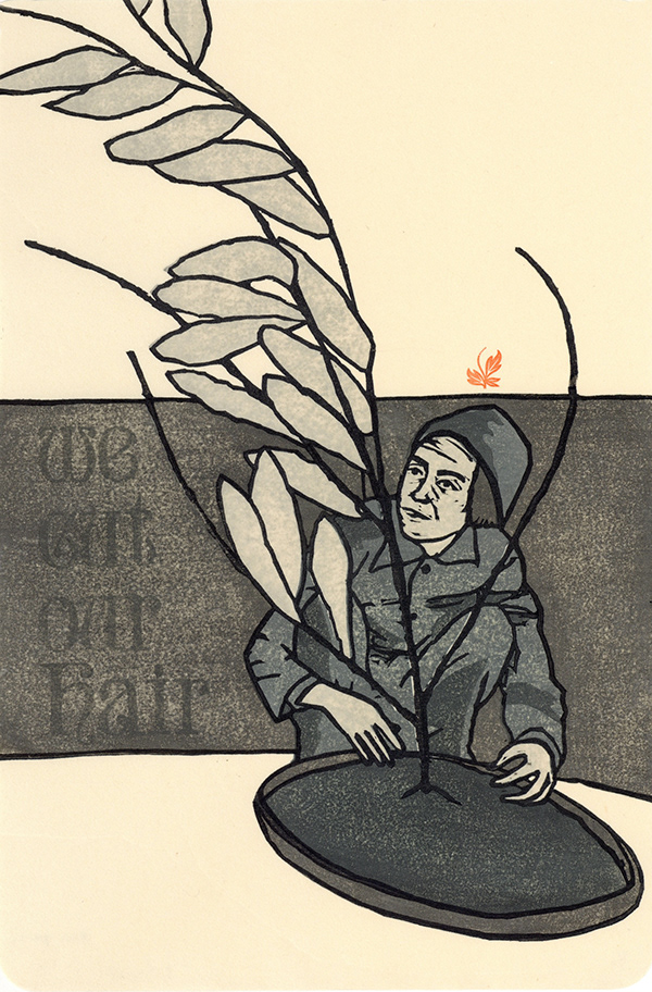 Katie Baldwin  Things we found along the way: Winter   2009  9 x 12"  mokuhanga and letterpress