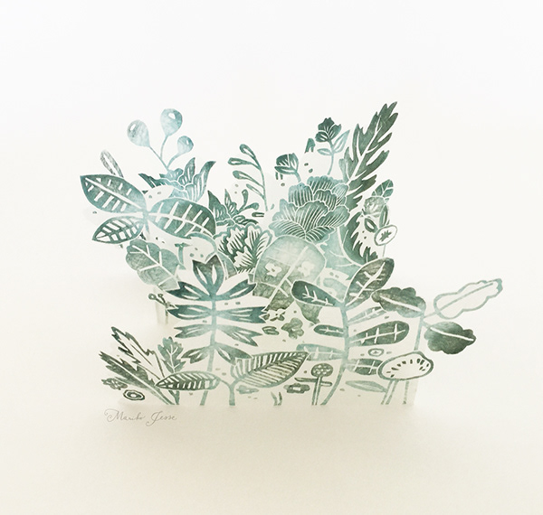 Mariko Jesse, Into the Garden, Blue Version, 2019