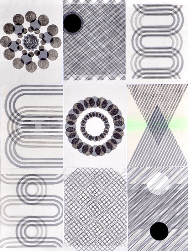 Mia O, 2021 Nature Forms 9 prints 47 x 35.5 inches Mokuhanga