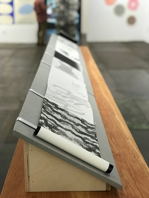 Mokuhanga Sisters, Bordlerless, 8 prints mounted as an emakimono scroll, 2021