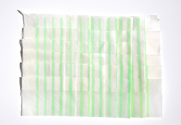 Mia O  Green Field 1 2021 7.6 x 10.4" mokuhanga