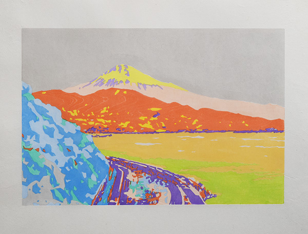 Katsutoshi Yuasa  VR Tokaido #1 2021 18 x 12” mokuhanga