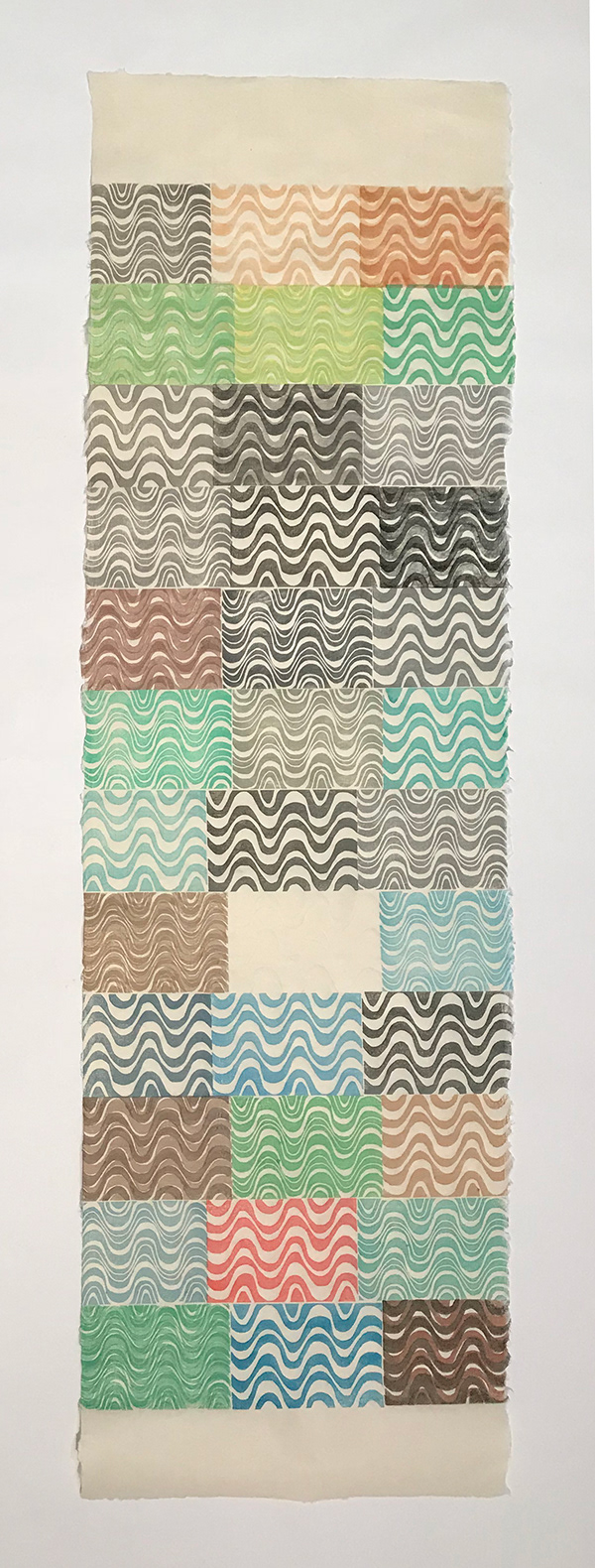 Florence Neal   Aguos Do Futuro 4 17” x 56” mokkuhanga