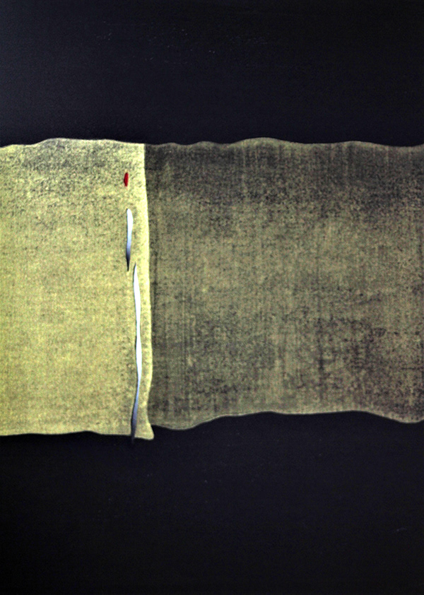 Hidehiko Gotou, Comb the Night, 9.8" x 12.8". 2019, mokuhanga