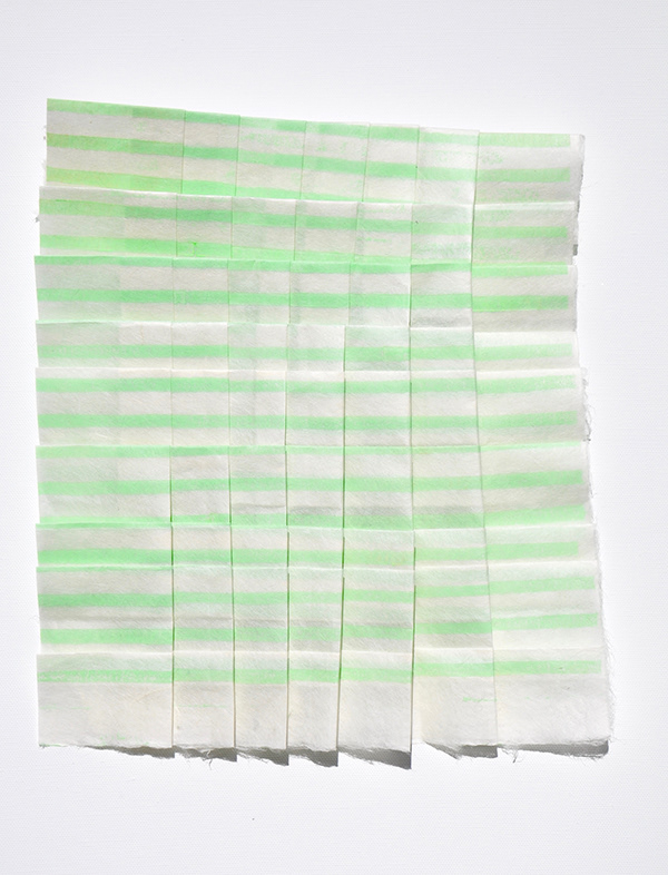 Mia O  Green Field 2 2021 10 x 8.8" mokuhanga