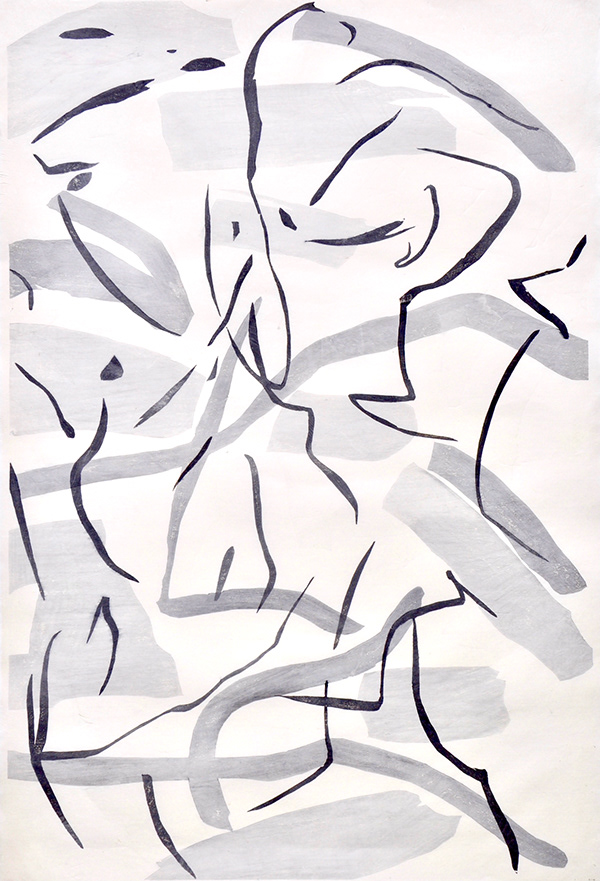 Mia O   Line Landscape l 2021 25 x 36” mokuhanga