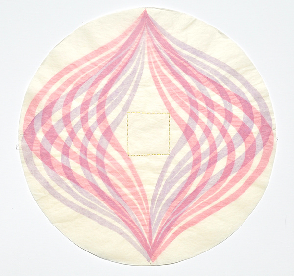 Mia O  Untitled 9 2018 17.3 x 17.3” mokuhanga