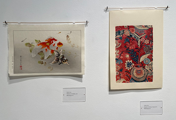 Kyoko Hirai, Medaka and Godfish, and Kawatari Kin Sarasa, Textile