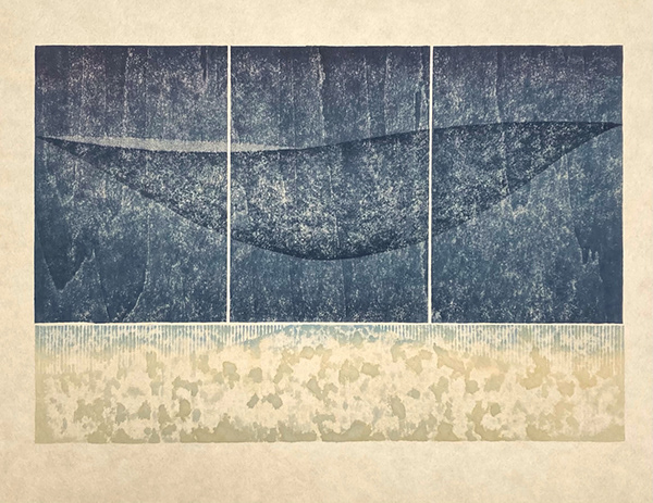 Chihiro Taki, Scenery from Here, 11" x 14.5", mokuhanga, 2020