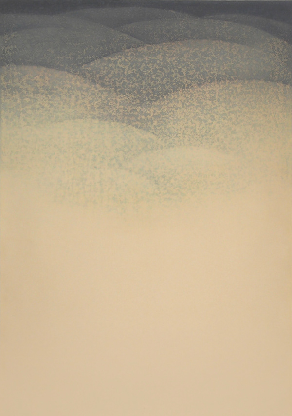 Chihiro Taki, 2020 Walking Day 55 x 40 inches Mokuhanga