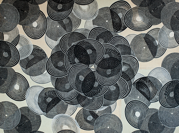 Patty Hudak, 2021 Secret of the Flower 36 x 48” Mokuhanga