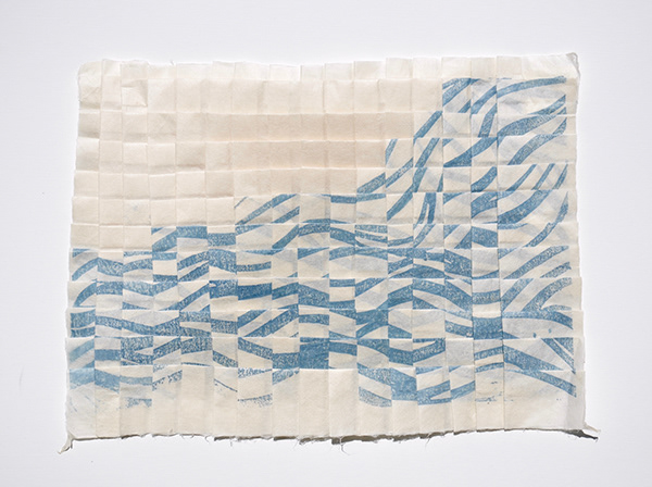 Mia O   Waves 2020 15.3 x 11" mokuhanga