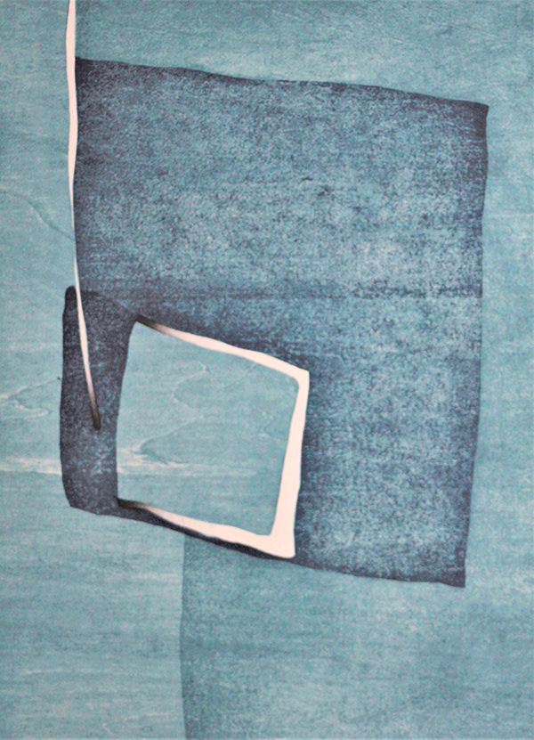 Hidehiko Gotou  Presence of Air 2010 9.8” x 12.8” mokuhanga