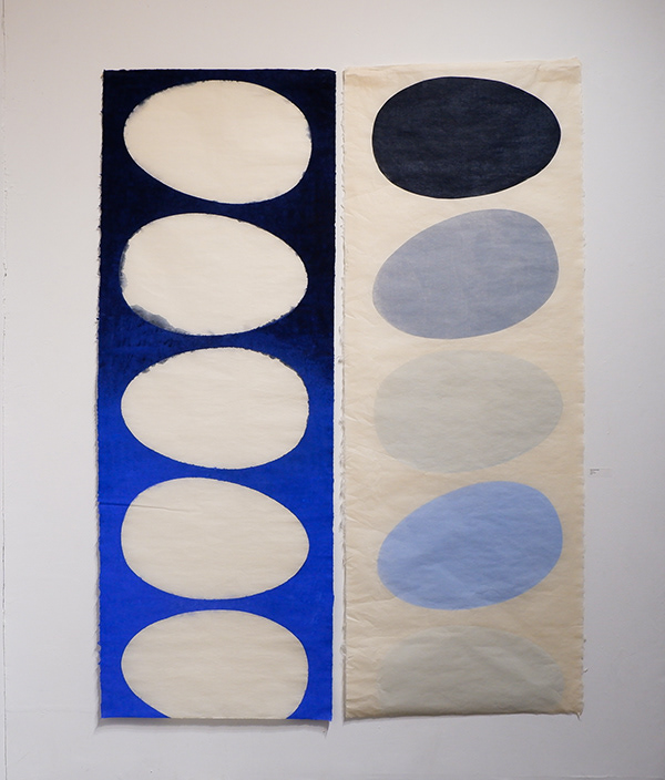 Kate MacDonagh, Diptych 1,  2019, Mokuhanga