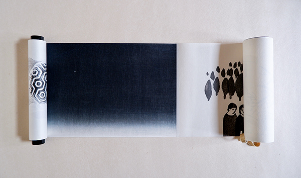 Mokuhanga Sisters, Borderless Scroll, 2020